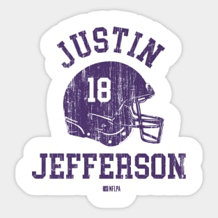 Justin Jefferson Minnesota Helmet Font Sticker